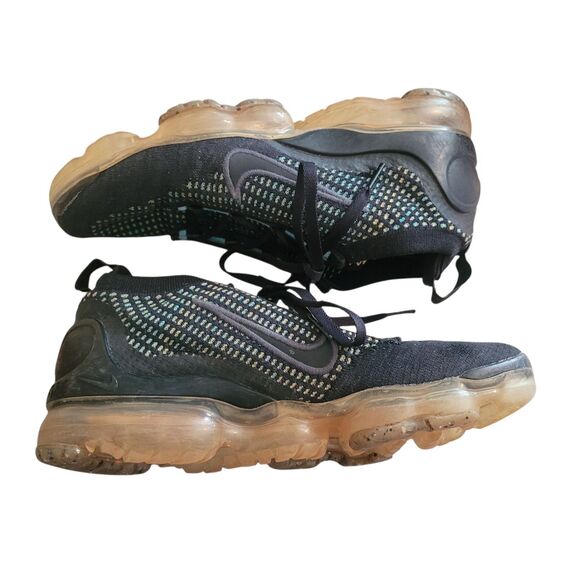 Nike VaporMax 2021 Flyknit Men's Shoes Sneakers MultiColor Black Pollen Blue - Picture 7 of 11